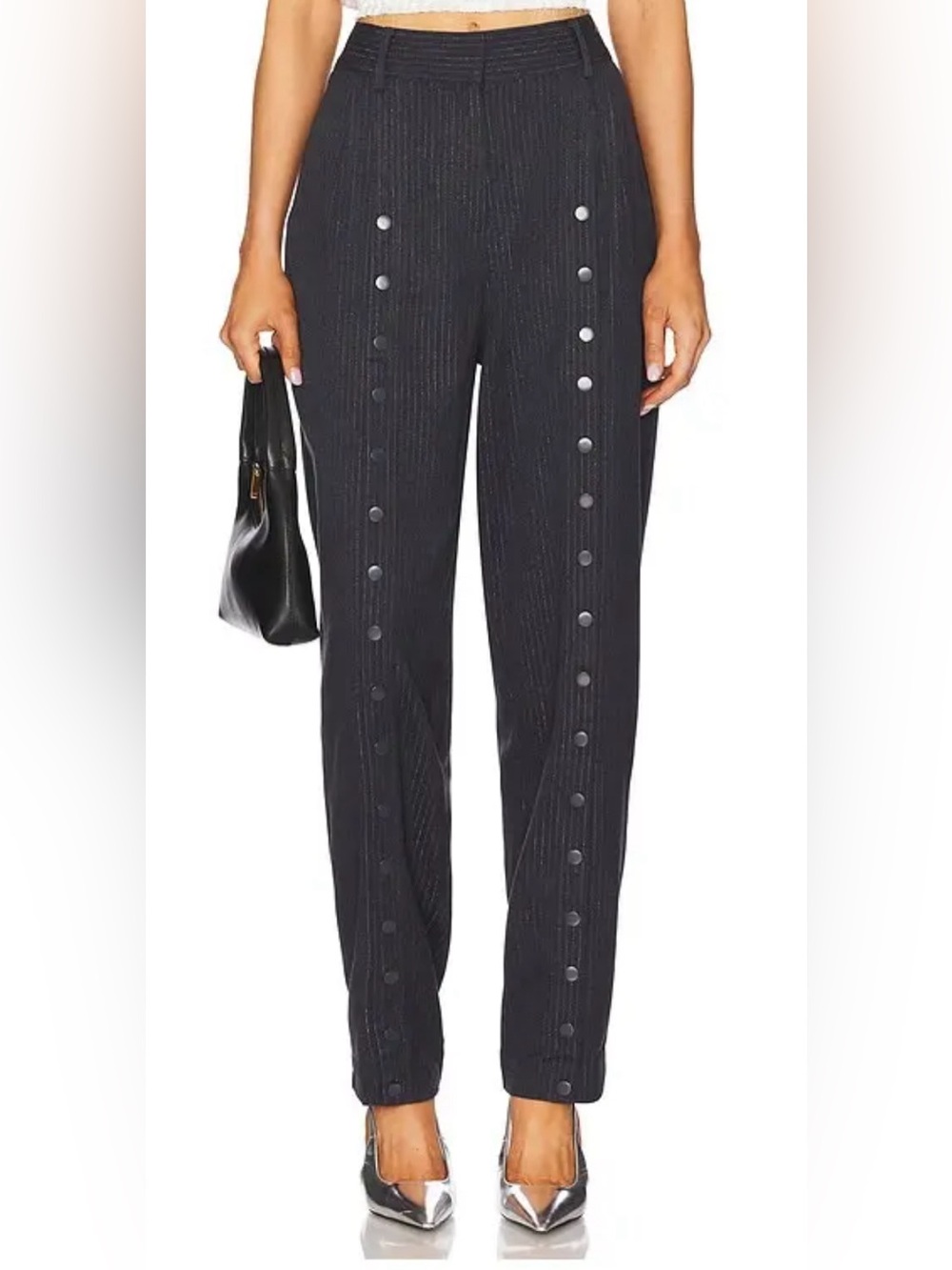 NONCHALANT LABEL Alessia Pant in Dusk & Silver Stripe